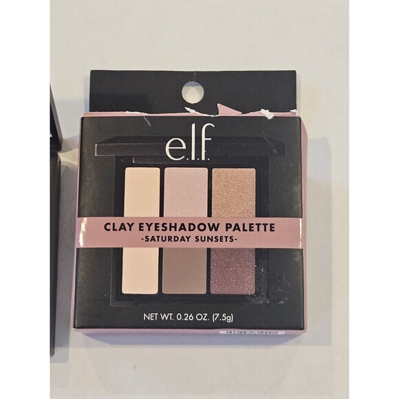 Elf Clay Eyeshadow Palette Saturday Sunsets 81922 New Torn Box - Picture 3 of 5